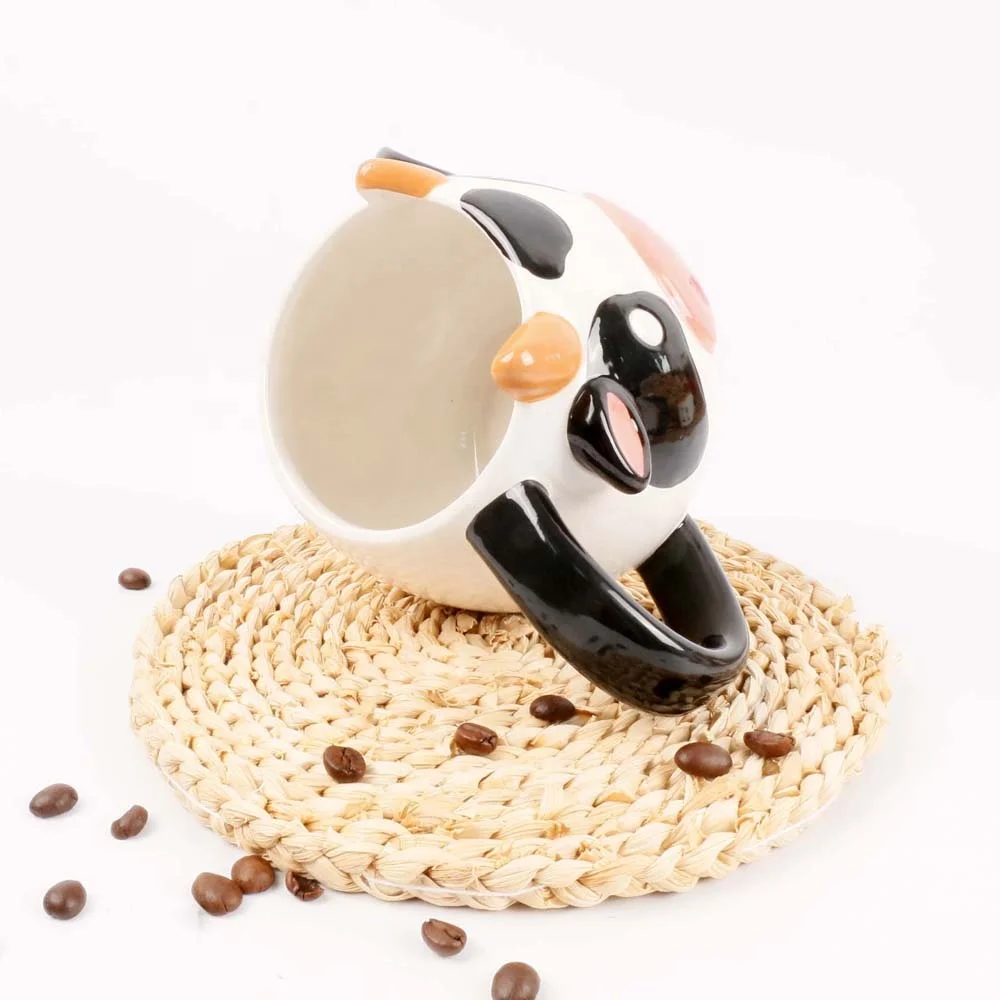 Creative Hand Painting 3d Cow Shape Ceramic Mug Set Coffee Milk Tea Cup Drinkware Gifts