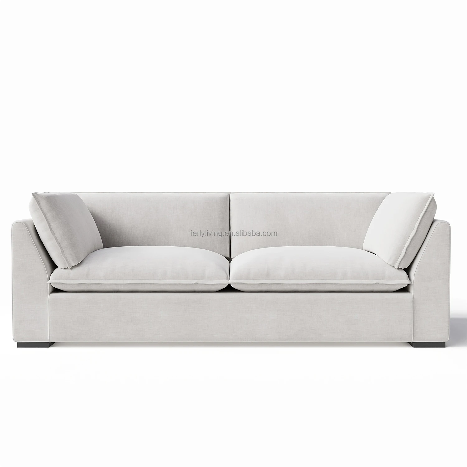 FERLY Comfortable Contemporary Nordic Style Furniture Living Room Sofa MultiSeating U-sectional Sofa With Ottoman