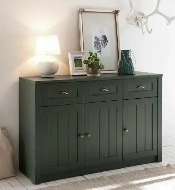 Freestanding Wooden Wardrobe with 1 Hanging Rod and 2 Drawers Small Clothes Storage Organizer Closet for Bedroom