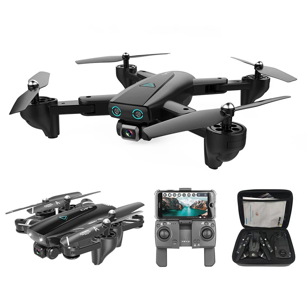Foldable Les Photo Shoot Drone Fvp Rs 500 Gsm  GPS VR  With Double Camera Dron Con Luces Led