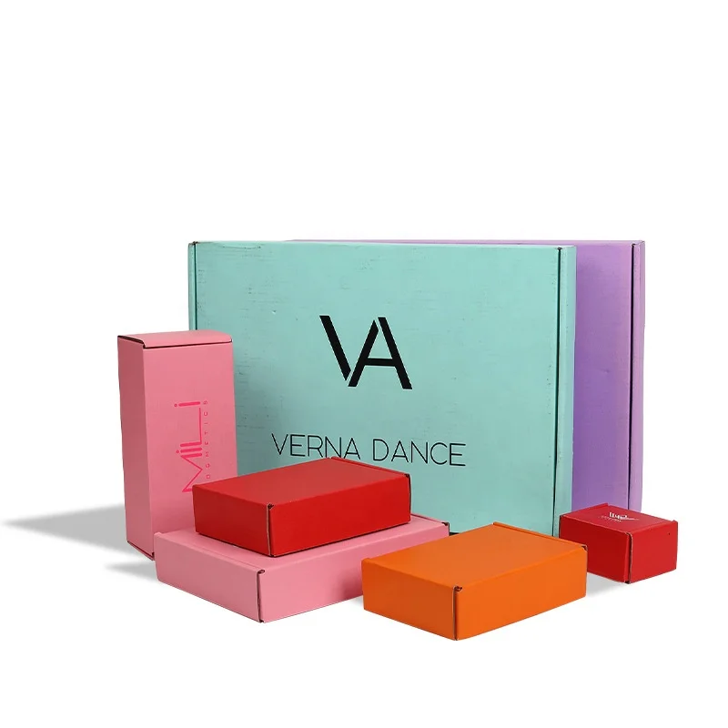 Изготовленный на заказ логотип розового цвета косметическая Гофрированная упаковка почтовая коробка Транспортировочная бумажная с гарантией качества