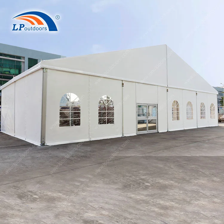 20m Large Aluminum Marquee Tent With Lining & Curtain Decoration For Outdoors Wedding Banquet Event