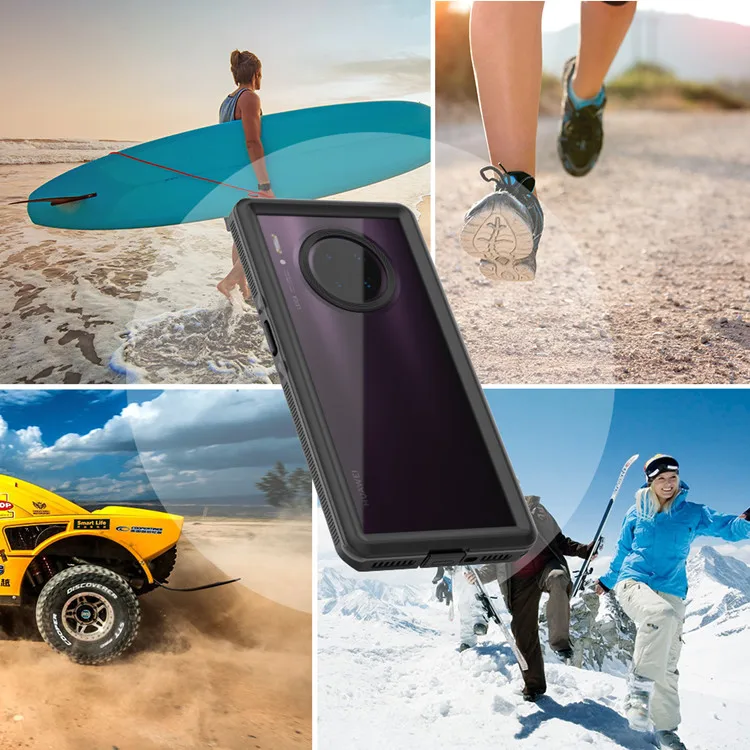 
360 full protective clear back cover tpu pc ip68 waterproof phone case for Huawei mate 30 pro 