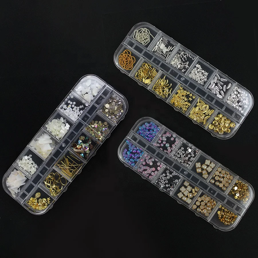 Creative metal Nail Charms Accessories nails decorated french stones pearl decoration Supplier