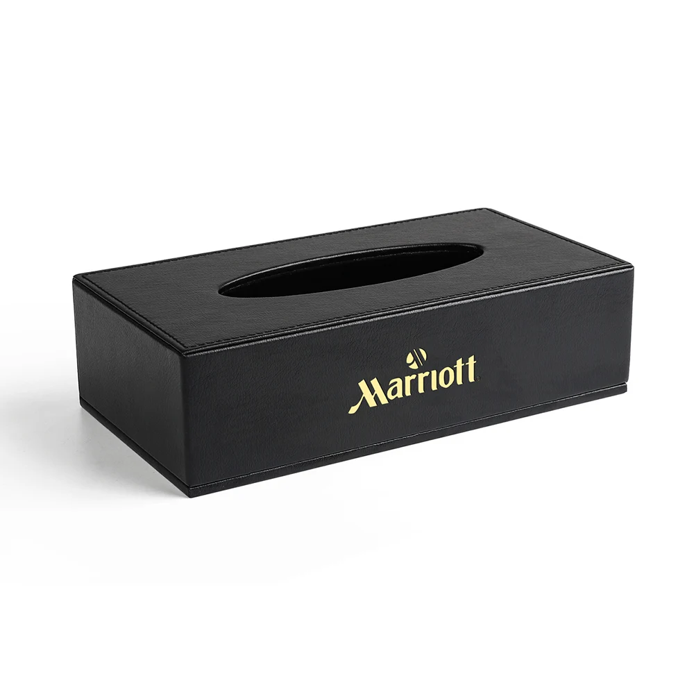 Hotel room leather accessories convenience tray rack set hotel disposable Tissue Box Remote Control Box