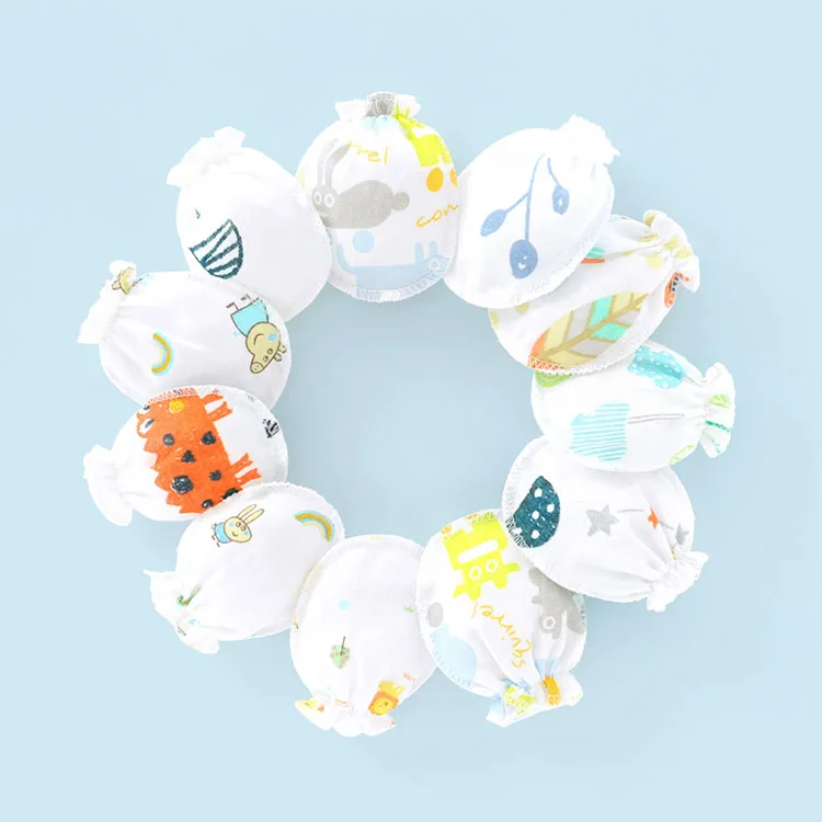 MU Wholesale Baby Unisex Baby Mittens 100% Organic Cotton Gloves For Newborn