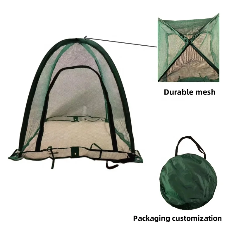 factory custom made Popup Garden Netting Portable Plant Cover Net Locusts Birds Small Animal Garden Fruit Flower Cage Carry Bag