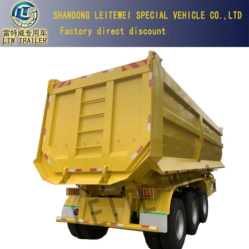 Bulk Tipper Trailer 3 /4/5/6 Axles 35cbm  live body Rear Dump Truck Tipping Semi Trailer with Hydraulic Cylinder Cargo Trailer
