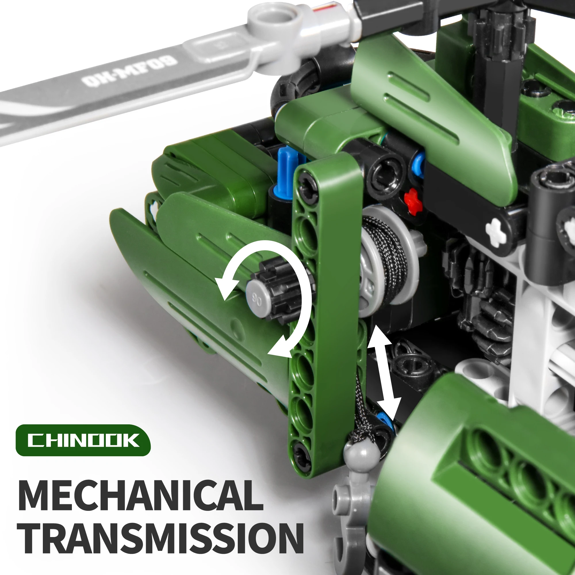 2 IN 1 Armed Helicopter Building Blocks Transport Plane Aircraft Model Building Toys Sets Gifts for Boys Adults(393pieces)