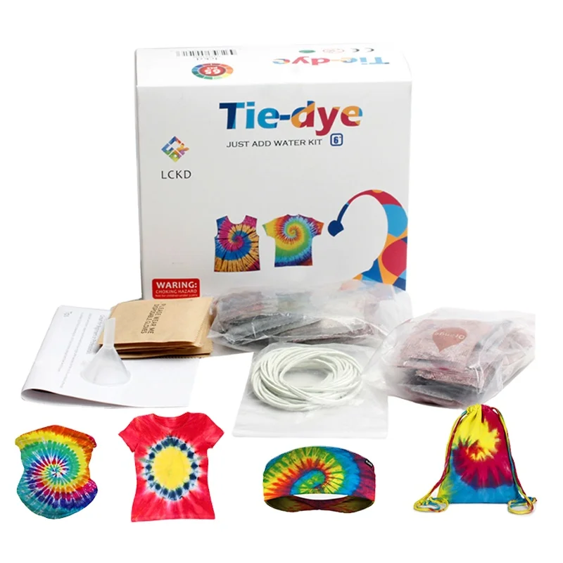 8-color tie-dye paint, indoor entertainment DIY party Kids colorfast tie-dye kit