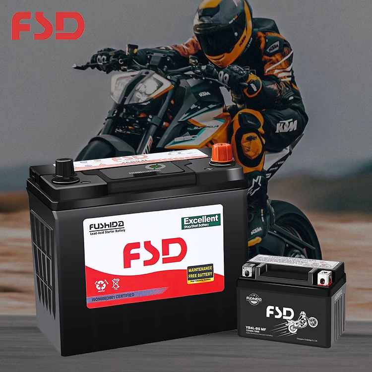 Long Cycle Life Portable Maintenance Free Motorcycle Starting Battery 12V 4Ah Lead Acid Battery