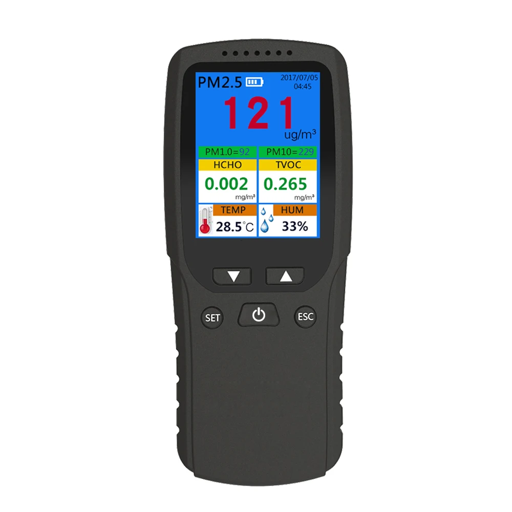 Высокоточный умный датчик Pm2.5 монитор детектор воздуха Tvoc Hcho качества с Temp Hum для дома
