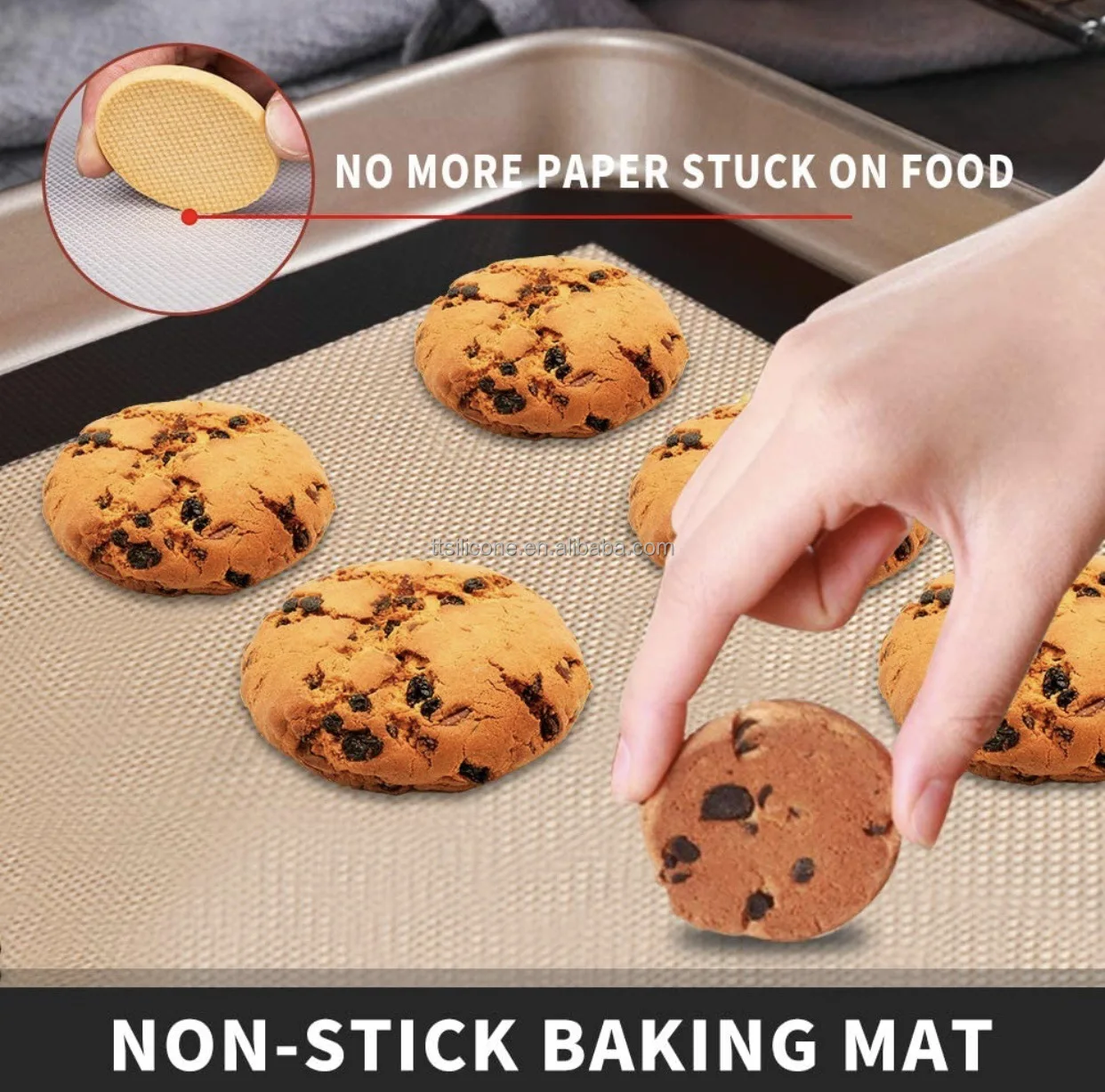 Custom Logo Pastry Mat Heat Resistant Reusable Kitchen Non-Stick Silicone Baking Mat For Bake Pastry Tools 20*30cm