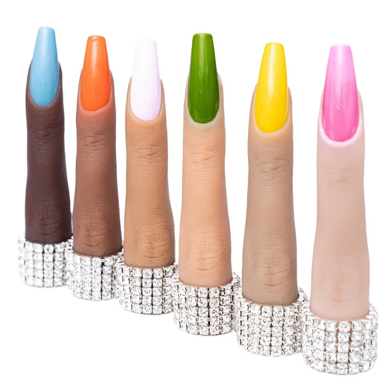 Silicone Nail Practice Finger for Acrylic Nails Essential Nail Tool