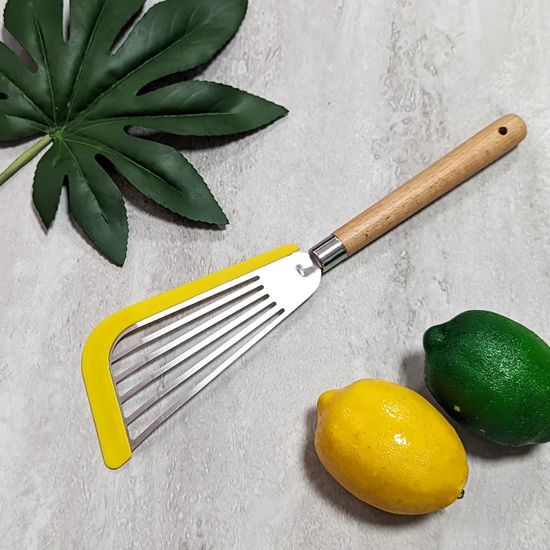 UJ-KT894 New Design Stainless Steel Spatula with Silicone Edge Silicone Fish Turner Slotted Turner