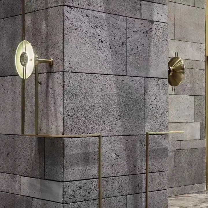 Вулканическая Порода Черный вулканический камень для наружной облицовки стен