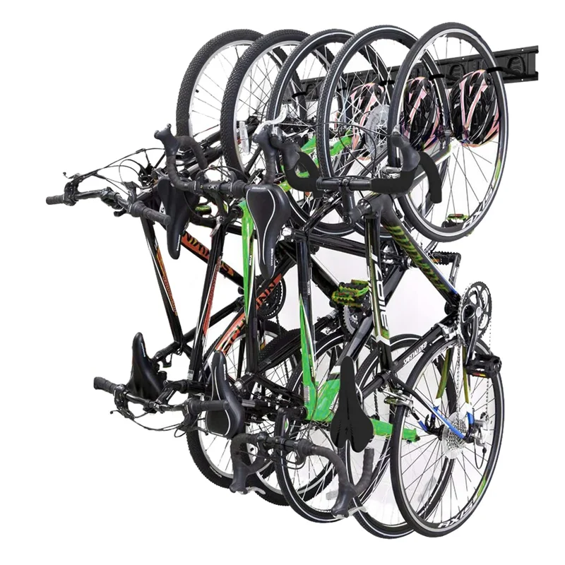 Garage Bike Rack Wall Mounted Bicycle Storage Hanger Adjustable Hooks Universal for Indoor & Home