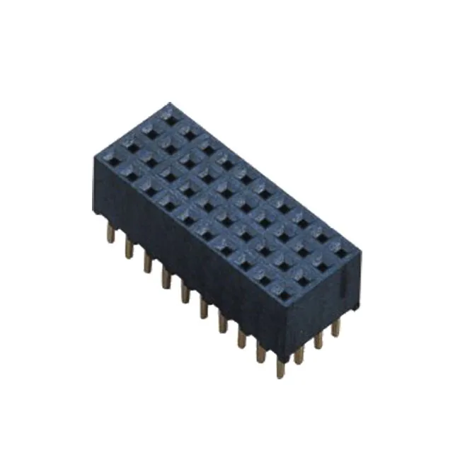 2mm pitch 40pin H6.35 four row 180 degree straight Y type female socket header connector