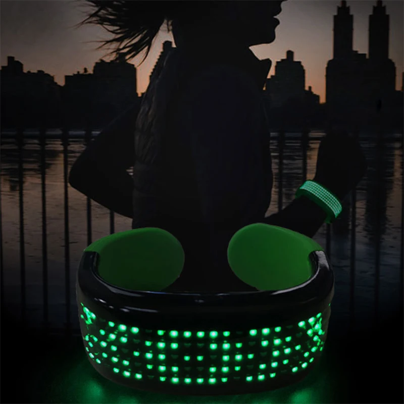 LED Slap Bracelet with Display Screen for Running, Cycling, Walking, Jogging, Party, Bar event party
