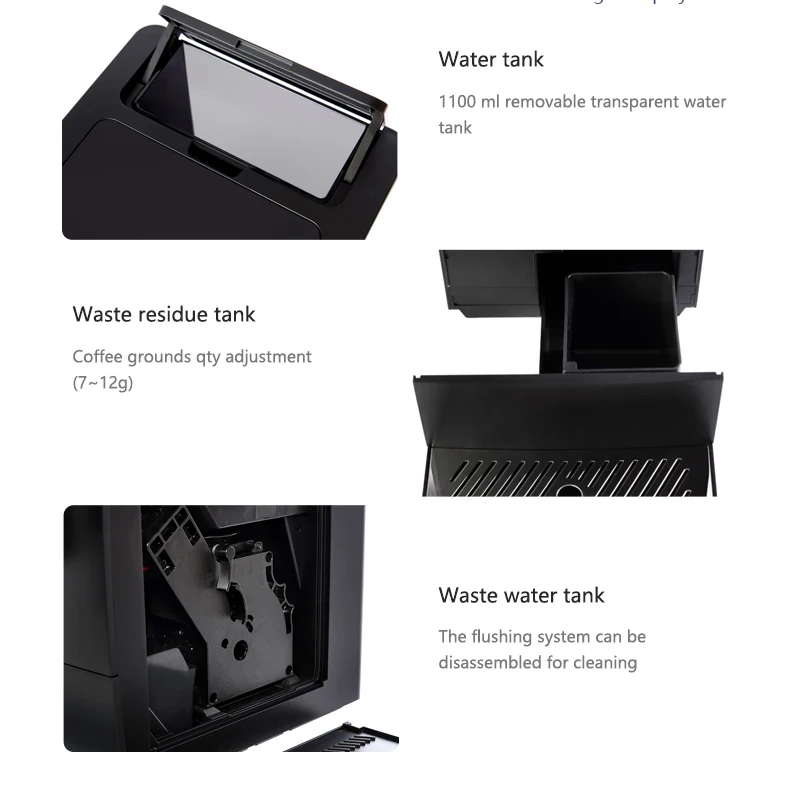 19 Bar Ulka Pump coffee maker Bean To Cup Ground Coffee Home Household Office Espresso Coffee Machine