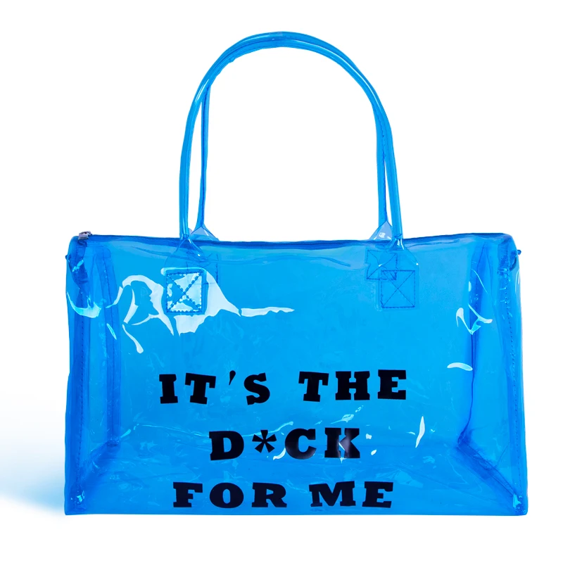 Custom Printed womens travel waterproof colorful transparent duffle bag Holographic Pvc clear duffle bag for Women