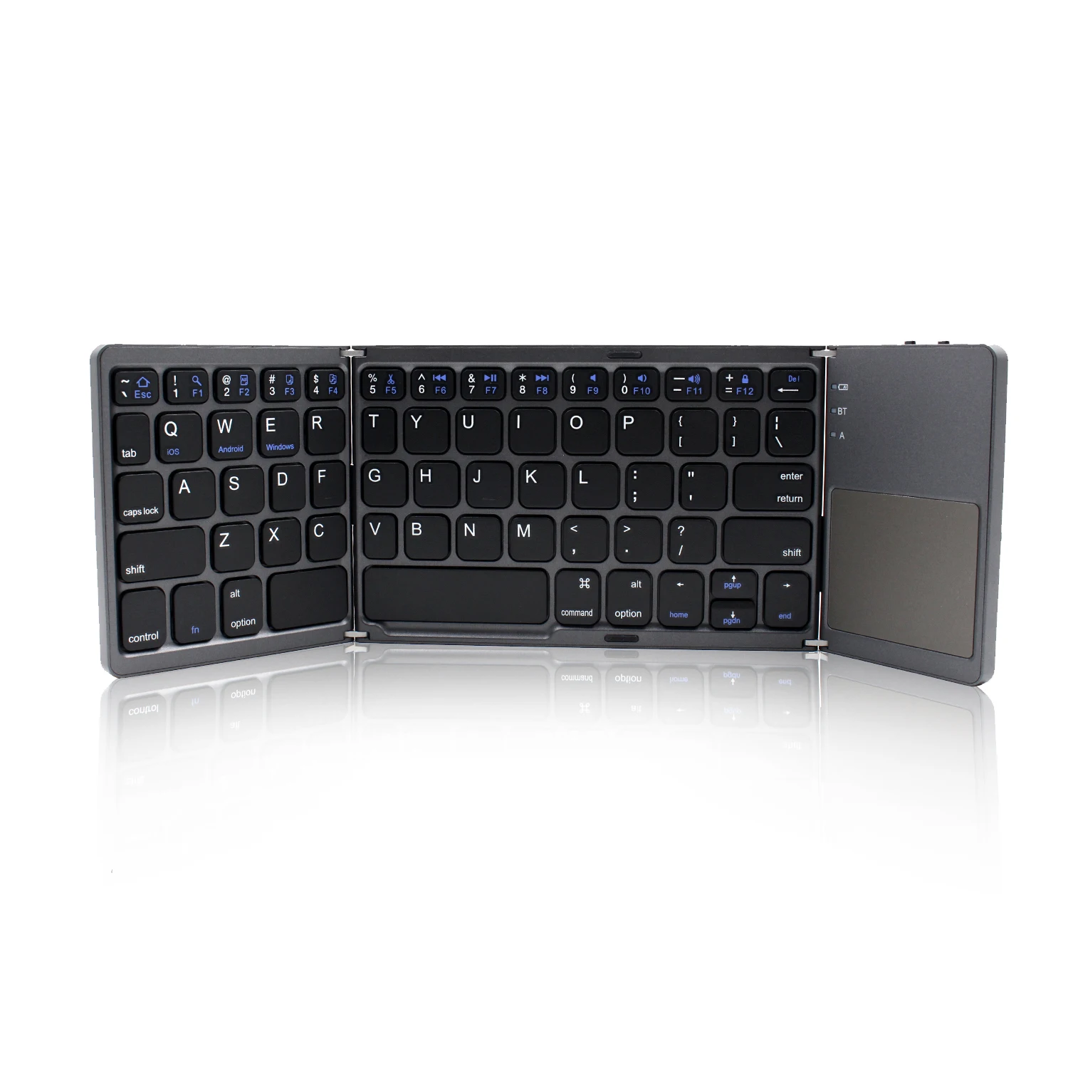 Foldable bluetooth keyboard with touchpad stylish and practical