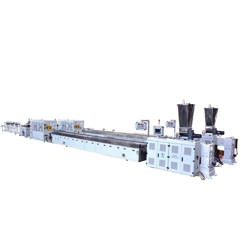 pvc wood veneer surface board production line PVC-WPC decorative great wall panel ceiling board production line