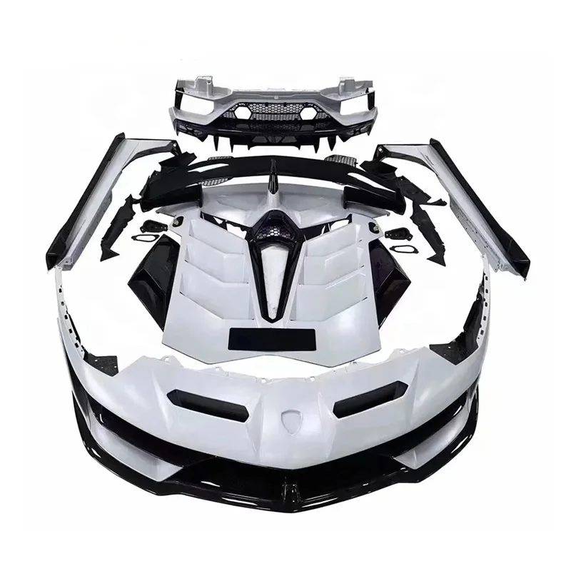 SVJ Style BodyKit Carbon Fiber Car Bumper For Lamborghini LP700 LP720 LP750 Aventador Body Kits Spoiler Wing