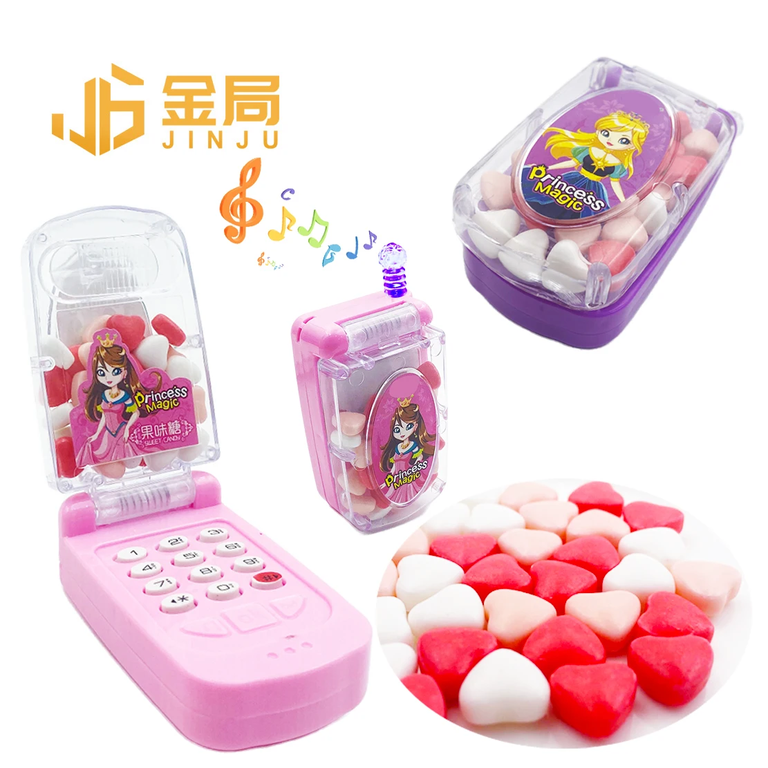 High Quality Mobile Music Phone Candy Toy China Candy Toys Sweet with Light and Music
