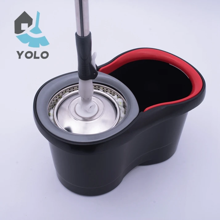 Extensible Telescopic Steel Handle Swivel Magic Mop Spin with Bucket