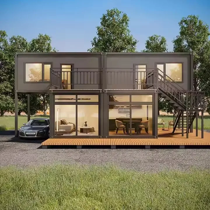 Rising Customized Container homes 20ft prefab shipping tiny house kit Container House Movable Prefabricated House for Villas