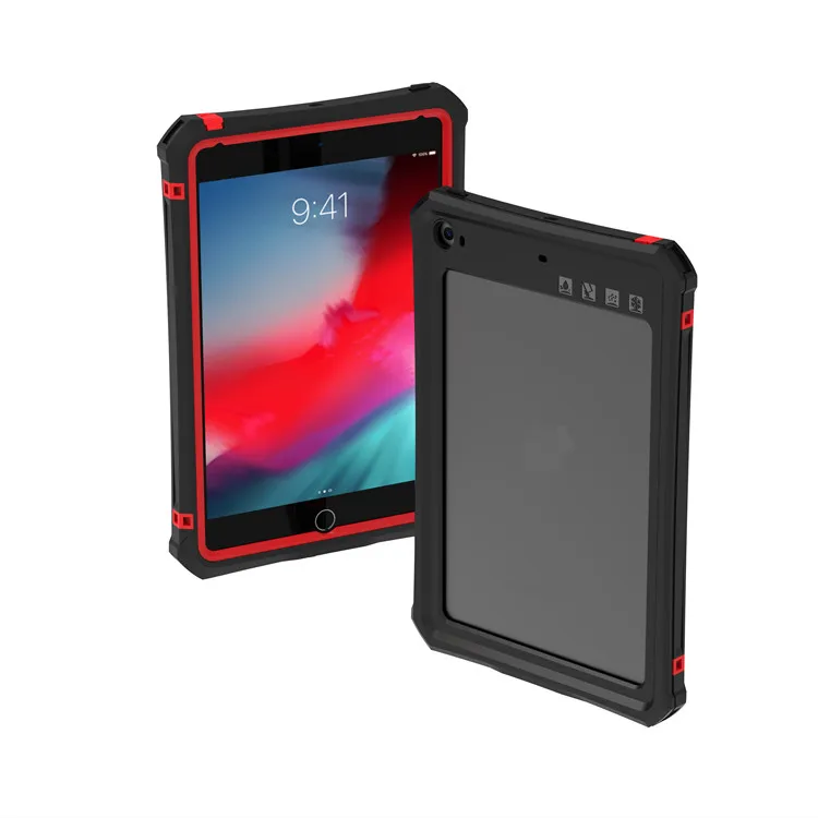 
IP68 waterproof shockproof tpu pc transparent tablet case stand smart case cover for iPad 10.2 