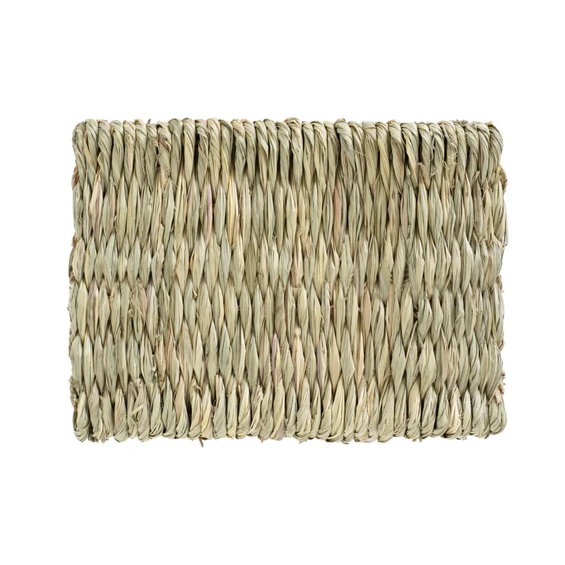 Natural straw chew toy bed rabbit grass mat woven matting for rabbit