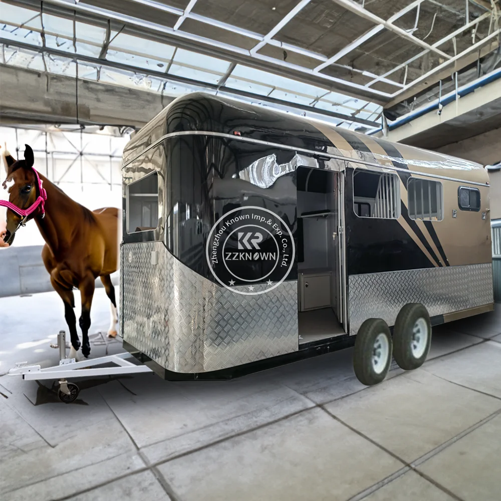 2024 Cattle Horse Animal Trailers At Cheap Wholesale Price Delivery Horse Transport Trailer for Race