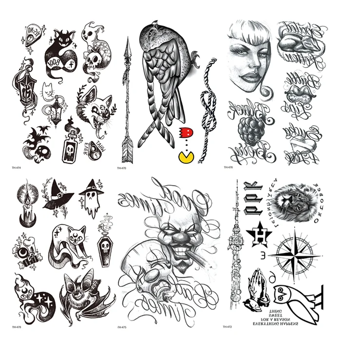 New Design Large Size Full Arm Temporary Permanent Tattoo Sticker For Man Sleeve Tattoos