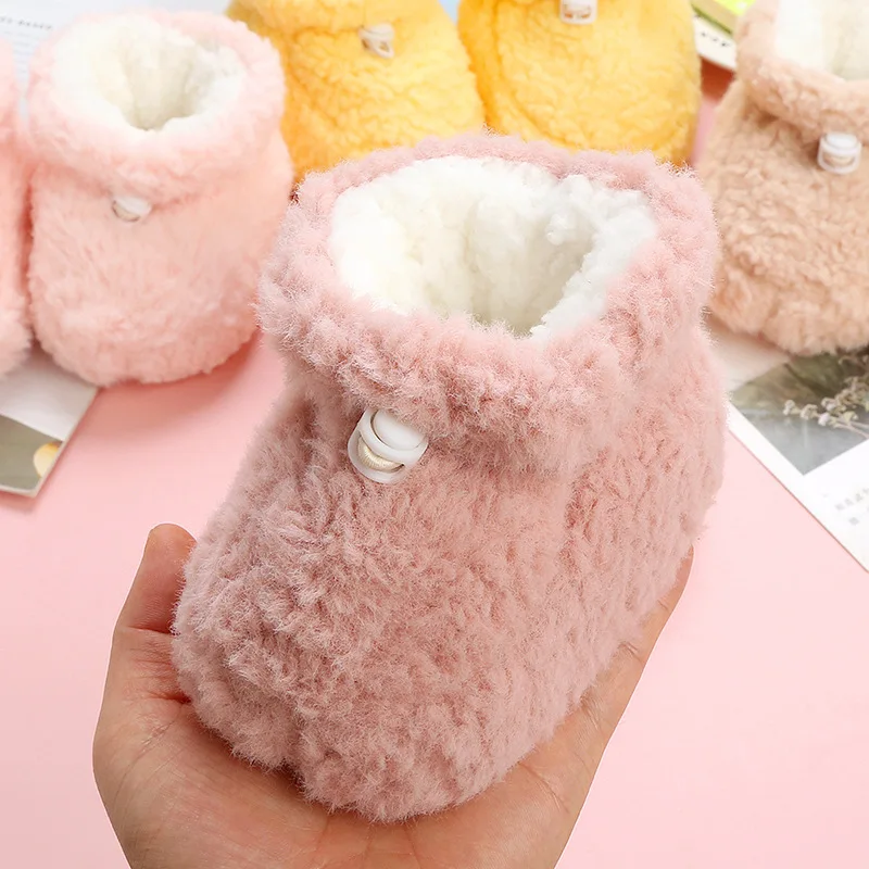 Paleo Baby Shoes Cute Adjustable Soft Sole Cotton New Born Baby Boy Girl Sock Shoes Unisex Winter Warm Infant Boot Shoes