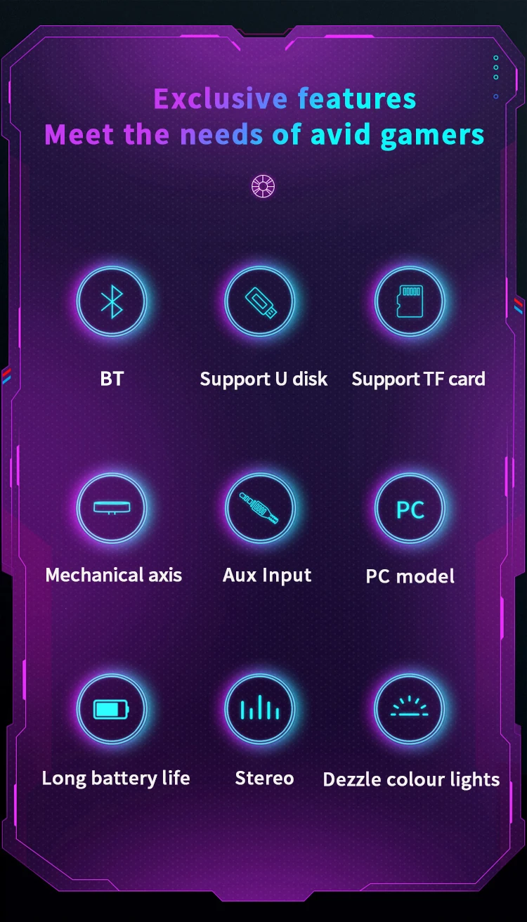 SOAIY Sh19s Hifi Stereo Surround Sound Subwoofer Speaker Rgb High Color Gamut Bt Wireless Gaming Speakers