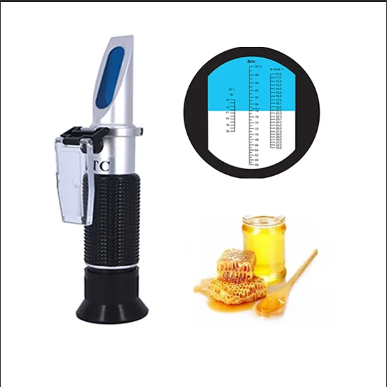 HEDAO rhb-90atc 58-90% Handheld Refractometer Brix Scale Honey Sugar Content Sugar Food Sweetness refractometer for oil testing