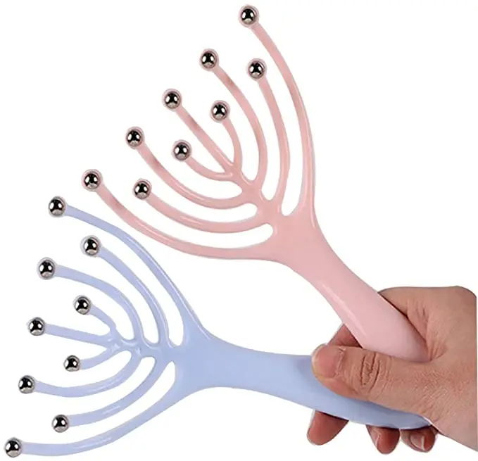 Wholesale cheap Nine-claws beads Mini head massager Deep massage hair head scalp massager