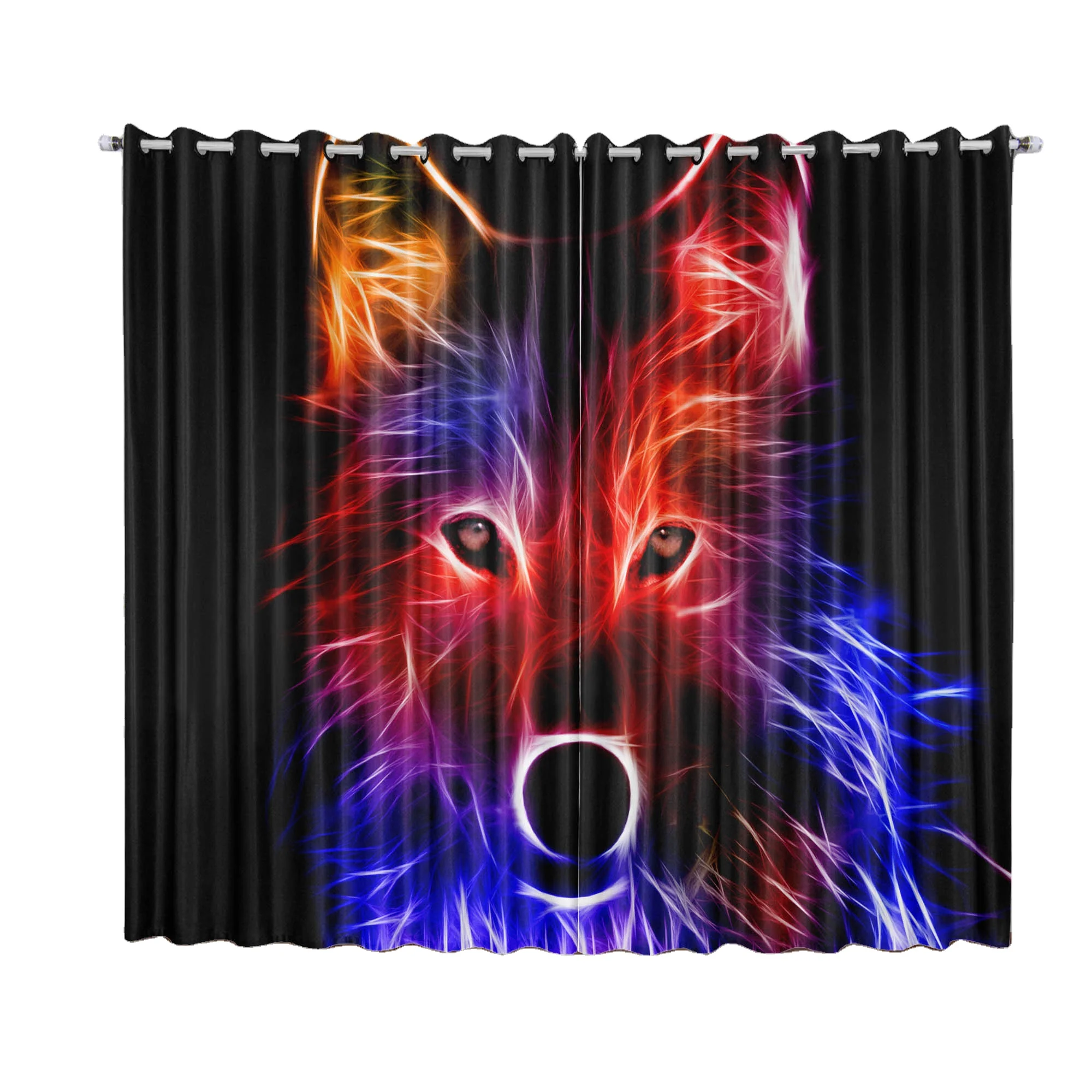 
Luxury European style curtains 3D Animal High Quality Blackout Curtains blackout curtains design for living room 