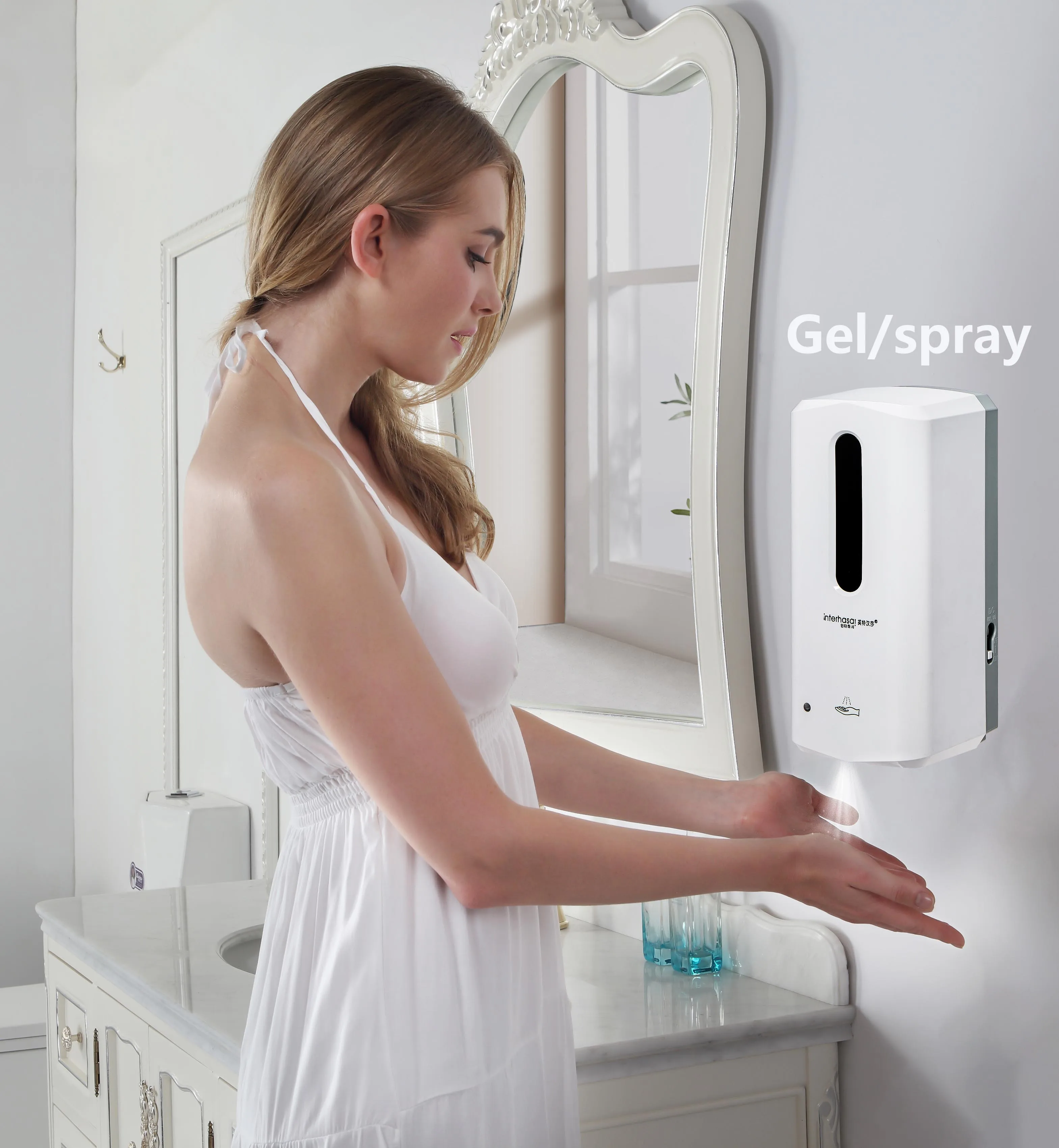 600-1000 мл автоматический раздатчик жидкого мыла, Бесконтактный, настенное крепление Алкоголь Спрей гель держатель для дезинфицирующего средства для рук с напольная подставка