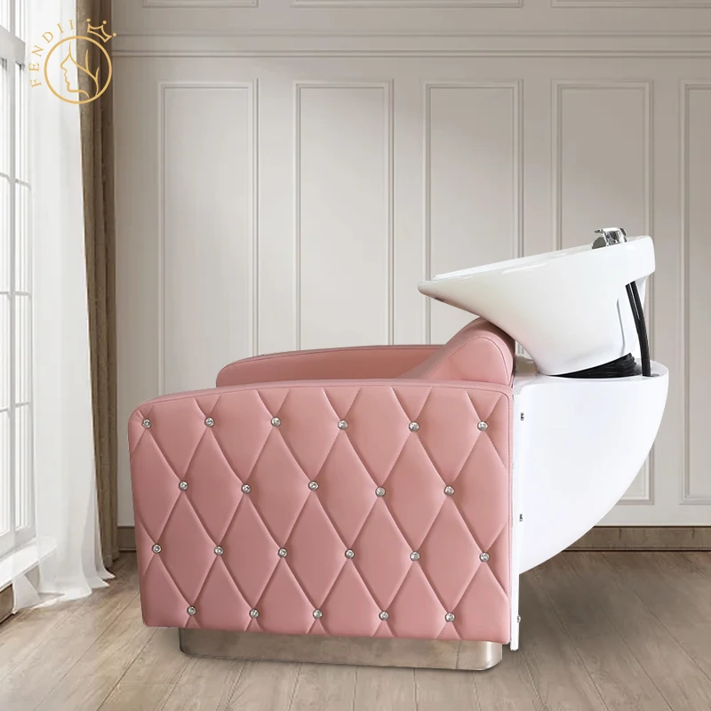 Salon Pink Shampoo Bed Hair Washing Chair