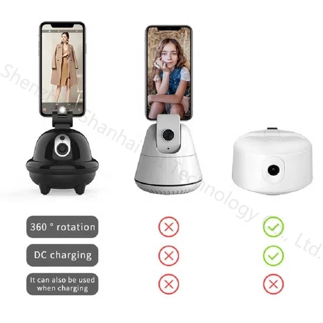
Broadcast equipmen new arrival not need app 360 object tracking holder 361 rotation auto face smart tracking holder phone gimbal 