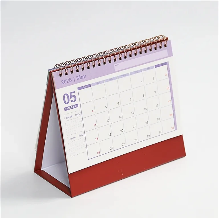 Promotional Customizable Mini Desk Calendar For Schedule Cute Calendars Spiral Office Calendar
