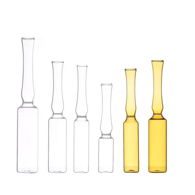 Custom Logo empty 1/2/3/5/10ml glass Medical Ampoule Vial bottle