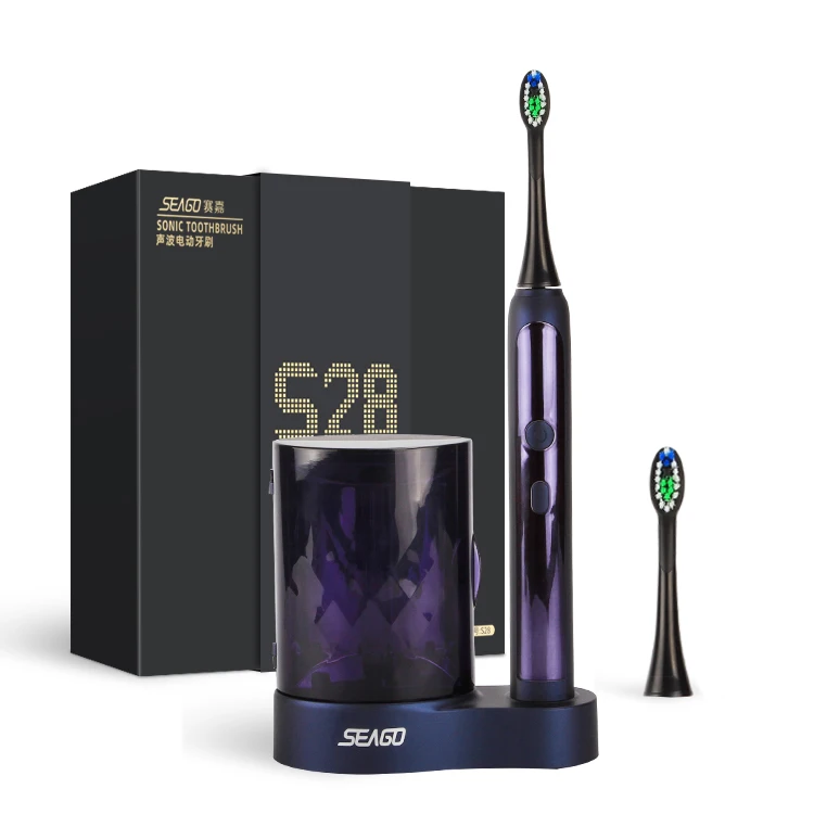  SEAGO SG2015 оптовая продажа 3 режима с 5 интенсивности роскошный аккумуляторная электрическая зубная щетка беспроводным зарядным