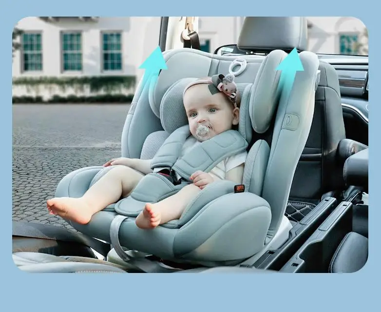 Детское автокресло для детей от 0 до 4-12 дюймов универсальная вращающаяся двухсторонняя установка может сидеть лежать