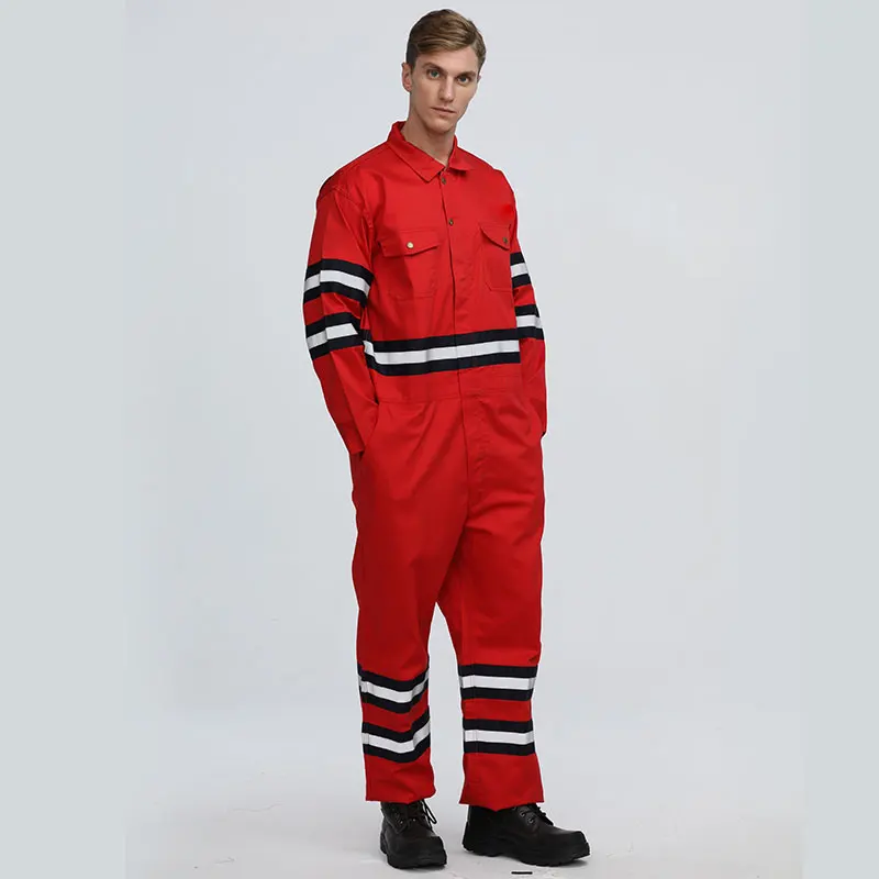 Wholesale Fire Resistant Workwear Safety Clothing Flame Retardant Reflective Hi Vis Long Sleeve Work Wear Fr Coverall