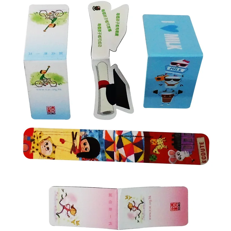 Factory custom made fridge magnet bookmark, magnetic paper folding bookmark