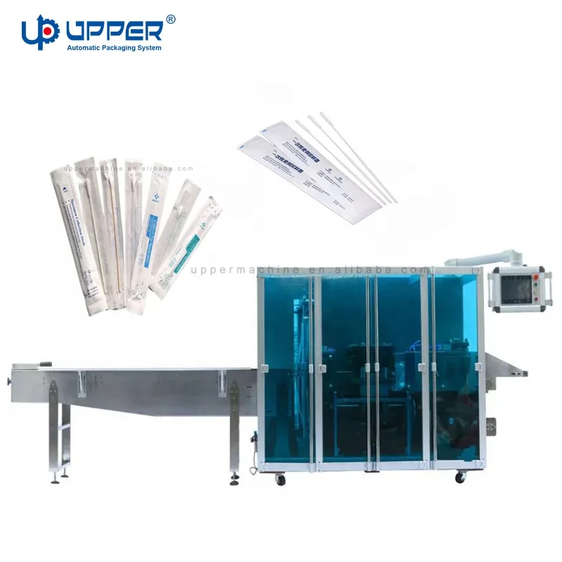 Pregnancy test medical face mask horizonta packaging machine nose swab cotton stick 4 side seal packing machine